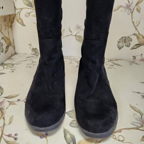 Guess knee high suede pull on riding boots 7 - Picture 2 of 8